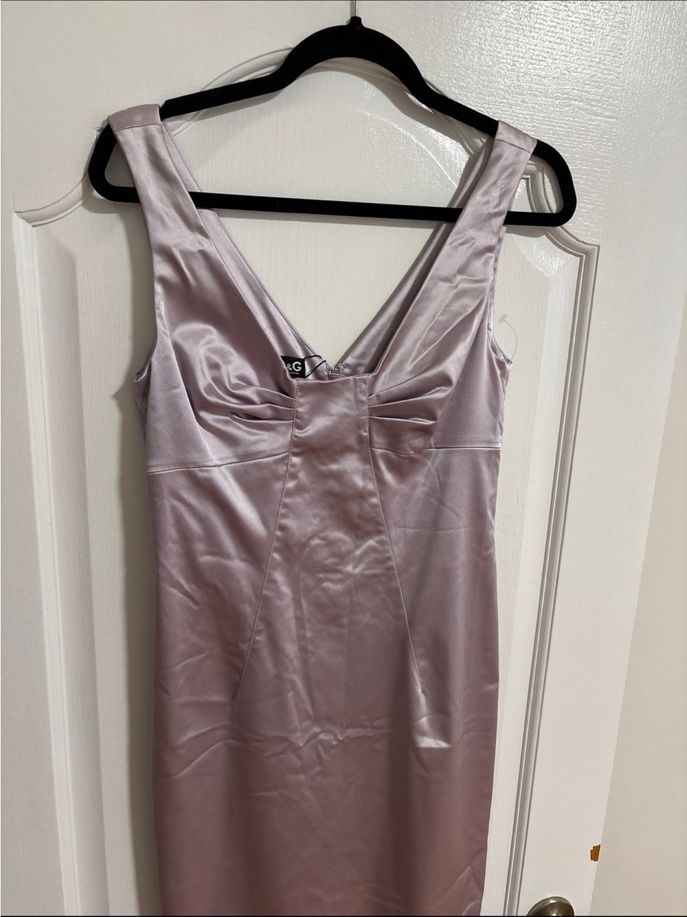 D&G Satin Slip Dress in Light Lavender - Picture 2 of 4